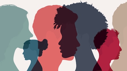 Psychology,And,Psychiatry,Concept.,Silhouette,Heads,Faces,In,Profile,Of